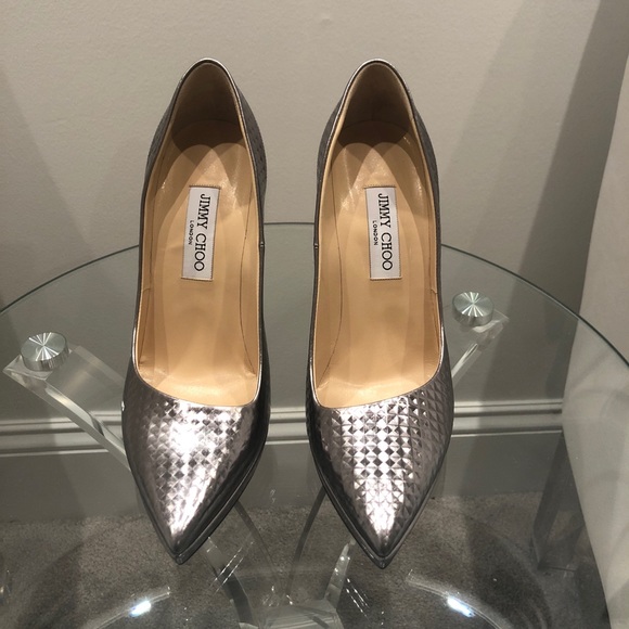 NEW Jimmy Choo Cubed Mirror Leather Shoes - Picture 2 of 8